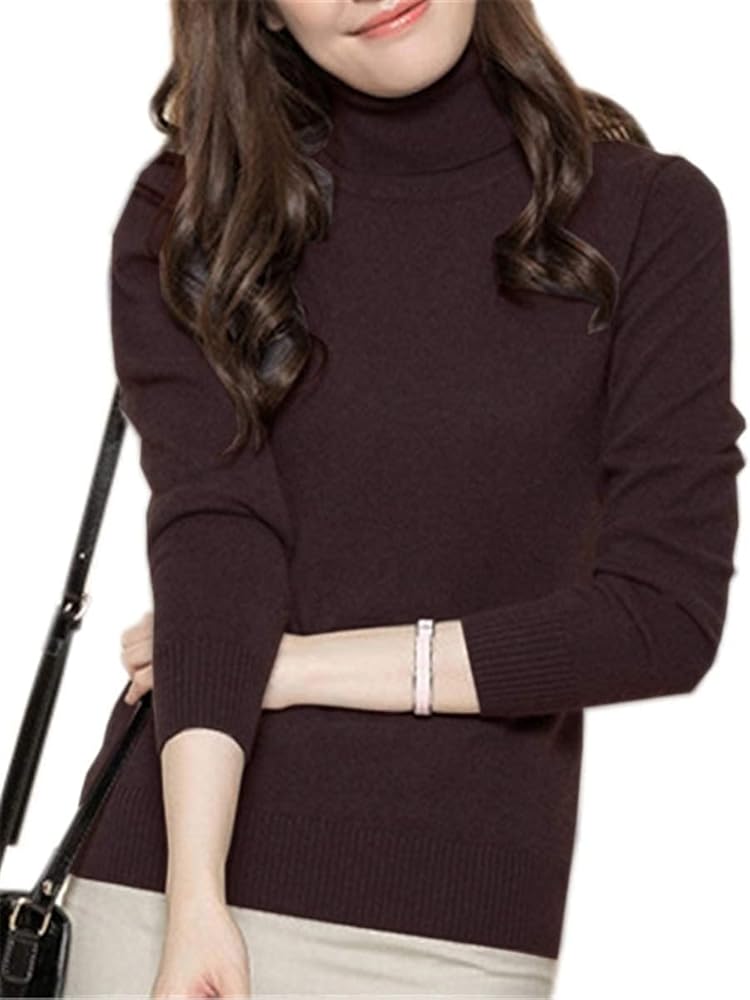 DAIMIDY Women's Long-Sleeve Turtleneck Sweater