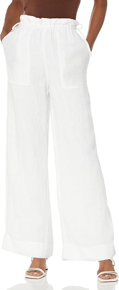 Club Monaco Women's Linen Side Tie Pant