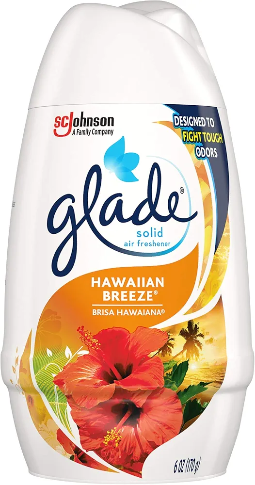 Glade Solid Air Freshener, Deodorizer for Home and Bathroom, Hawaiian Breeze, 6 Oz