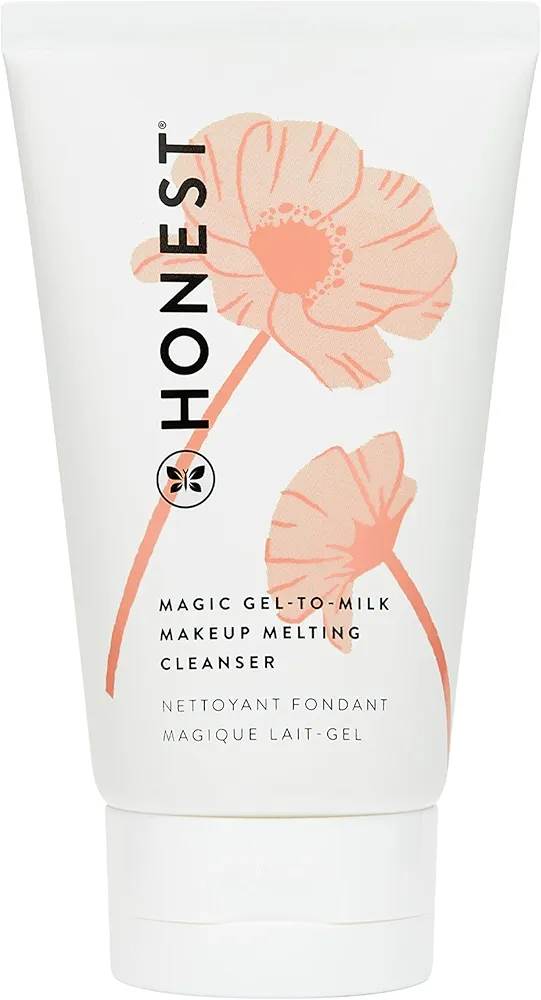 Honest Beauty Magic Gel-to-Milk Makeup Melting Pre-Cleanser | Pink Caolin Clay + Rose Water | EWG Verified, Dermatologist Tested, Cruelty Free | 4 fl oz