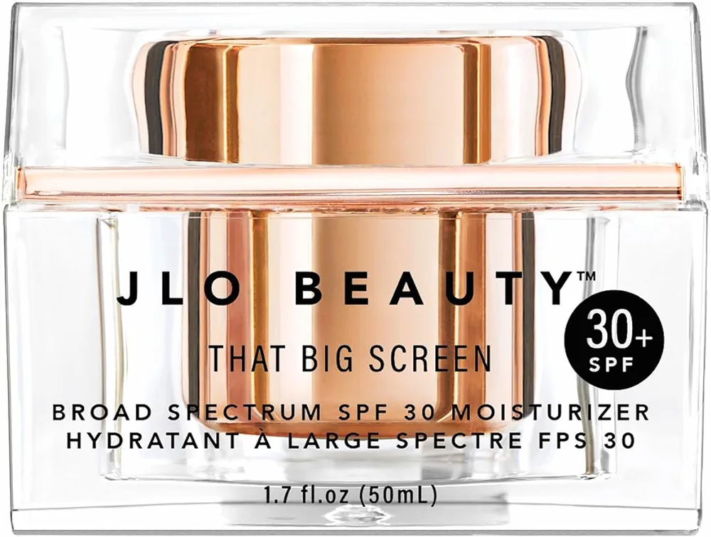 JLO BEAUTY That Big Screen Broad Spectrum SPF 30 Moisturizer | Hydrates, Protects, Luminizes, Soothes For Smooth, Dewy & Glowing Skin | 1.7 Fl Oz