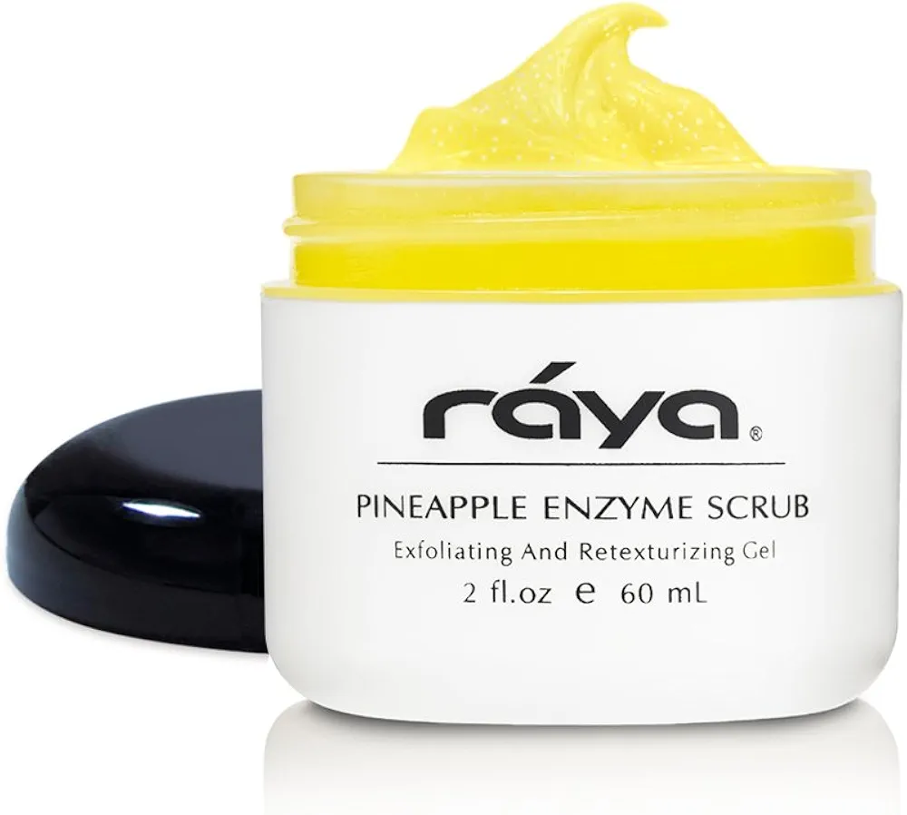 RAYA Pineapple Enzyme Facial Scrub (120) | Exfoliating and Refining Facial Scrub for Combination Skin | Creates a Glowing Complexion | Made with Pineapple Enzymes and Jojoba Beads