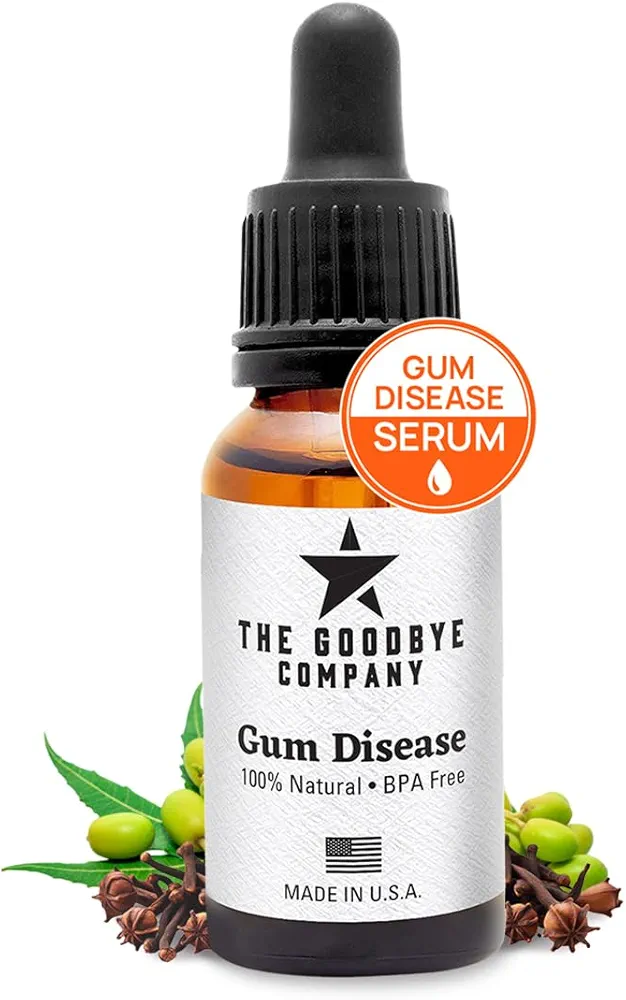 The Goodbye Company Gum Disease Treatment - 100% Pure Neem & Clove Essential Oil - Effective Natural Home Remedy for Gingivitis - Non-Toxic & BPA-Free Oral Care Gum Healer (30ml)