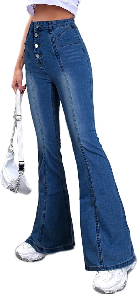 Bell Bottom Jeans for Women High Waisted Stretch Flare Denim Pants 2024 Y2K Trendy