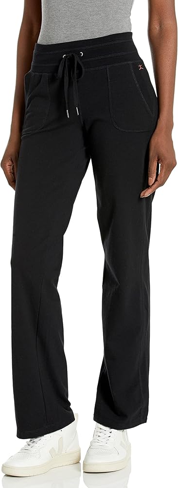 Danskin Women's Straight Leg Drawcord Athletic Pants