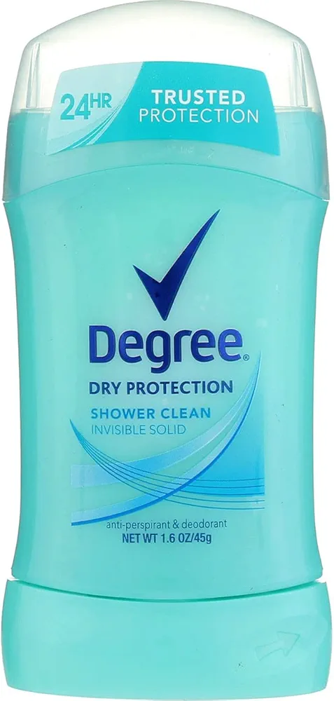 Degree Shower Clean Dry Protection Antiperspirant Deodorant Stick, 1.6 oz (Pack of 4)