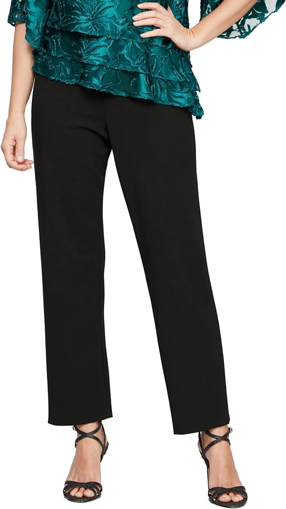 Alex Evenings Women's Cropped Slim Leg Dress Pant (Regular and Petite)