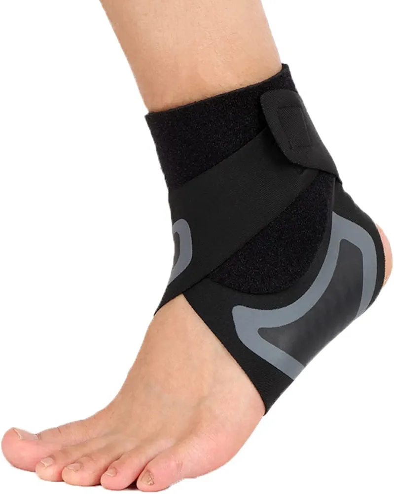 Ankle Support Adjustable Ankle Brace 2 Pack Breathable Comfortable Ankle Brace for Men Women Foot Sleeve for Sports Minor Sprains Joint Pain Relief Black (Medium)