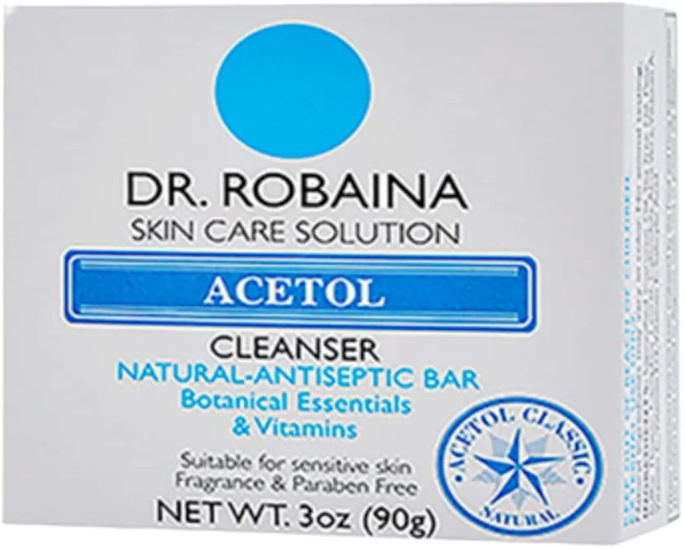 Dr. Robaina ACETOL® Cleanser Bar - First-Aid Anti-septic for Cuts, Scrapes, and More