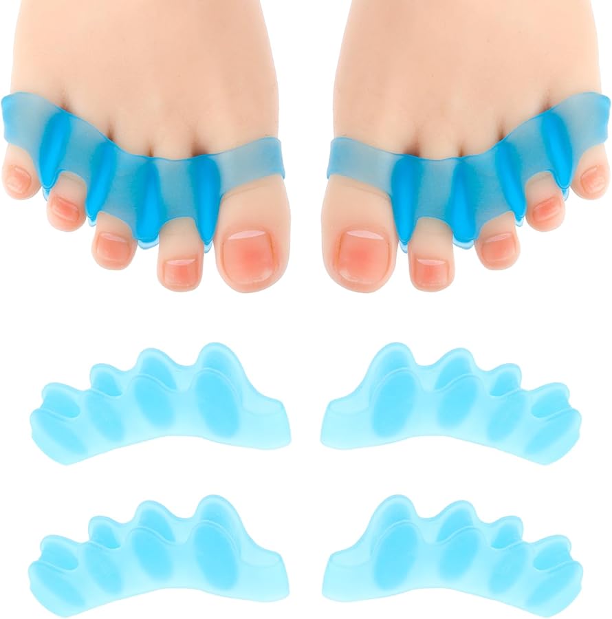 2 Pairs Toe Spacers Toe Separators Women Toe Spreaders for Feet Men Toe Corrector for Bunions Overlapping Hammer Toes