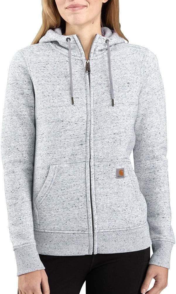 Carhartt womens Clarksburg Full Zip Hoodie (Regular and Plus Sizes) Sweatshirt, Asphalt Heather, XX-Large US