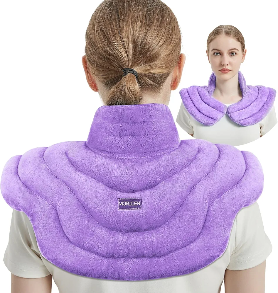 Microwave Heating Pad for Neck and Shoulders, Additional Large Weighted Add Microwavable Heated Neck Wrap Warmer, Freezer or Microwave Heating Pad for Pain Relief