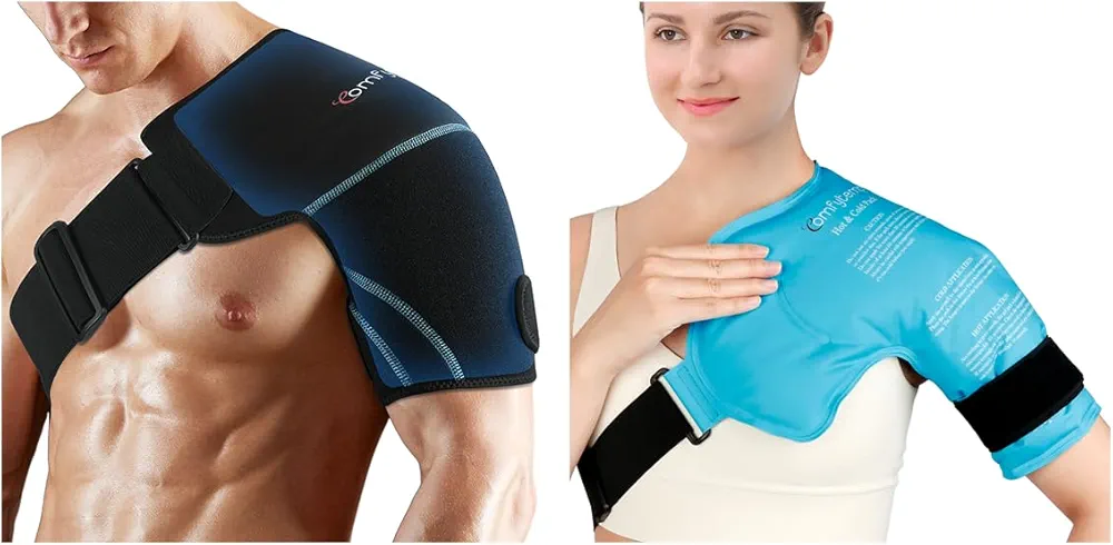 Comfytemp Shoulder Ice Pack Rotator Cuff Cold Therapy Wrap Bundles, FSA HSA Eligible, Gift for Recovery after Surgery, Men Women