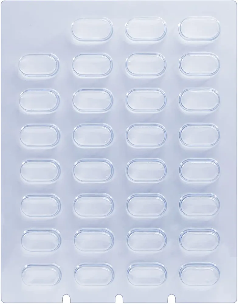 Ezy Dose 31-Day Disposable Blisters for Pill, Medicine, Vitamin, Use with Unit Dose Cold Seal System, Large (Case of 500)