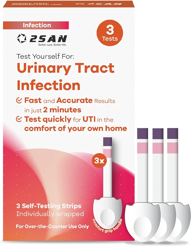 UTI Rapid Test kit 3 Pack -Urine Test Strips UTI for Infection, Fast & Reliable Detection of Urinary Tract Infections, Easy to Use at Home - Monitor Your Health, Results in Minute