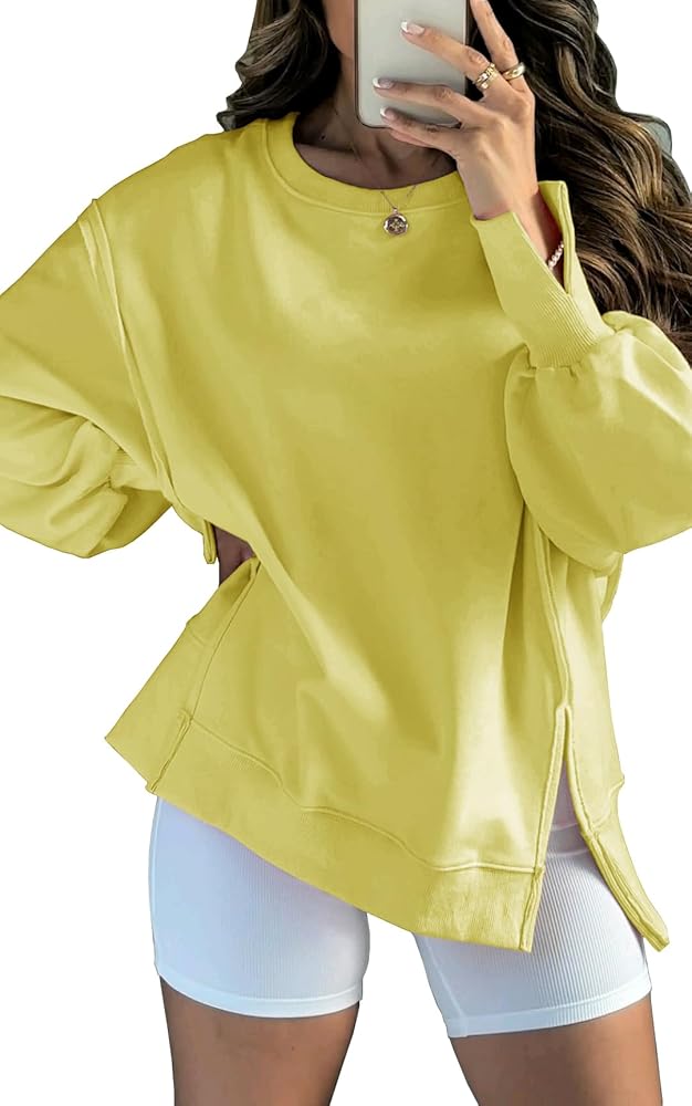 Womens Oversized Crewneck Sweatshirts Hoodies Fall Outfits Fashion Teen Girls Y2k Winter Clothes