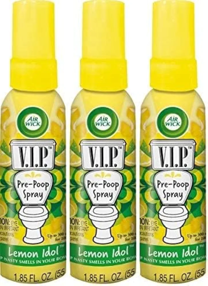 Air Wick V.I.P. Pre-Poop Toilet Perfume, Lemon Idol, 1.85 Fl Oz (Pack of 3)