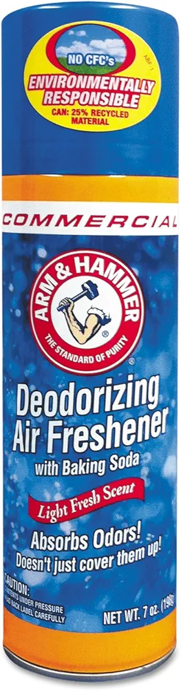 Arm & Hammer 3320094170 Baking Soda Air Freshener, Aerosol, Light Fresh Scent, 7oz