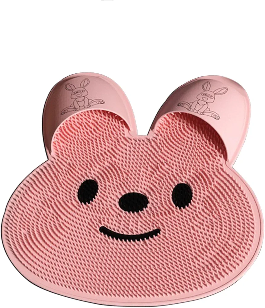 Foot Scrubber Wiping foot pads, can be used for wall pasting, rubbing foot pads, rabbit foot pads, shower foot pads, massage foot pad (pink)