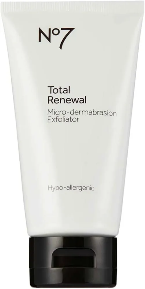 No7 Total Renewal Face Scrub - Microdermabrasion Exfoliating Face Wash & Dark Spot Corrector for Sensitive Skin - Helps to Reduce the Appearance of Fine Lines & Even Skin Tone (2.5 Oz)