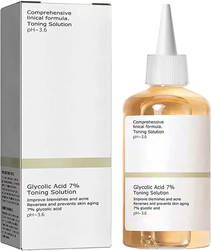 100ML Glycolic Acid 7% Toning Resurfacing Solution, Glycolic Acid Toner for Face, Glycolic Acid Lotion, Glycolic Acid Peel for Face, Glycolic Acid Serum Face