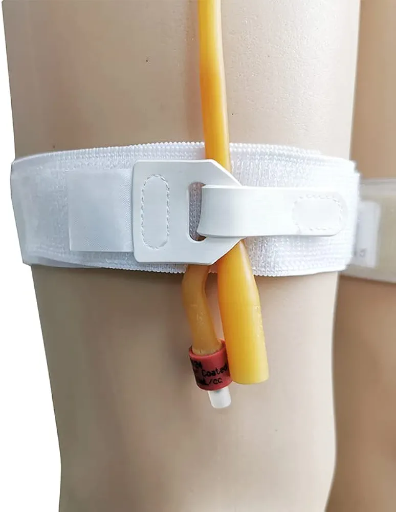 Leg Bag Straps, Anti-Slip Catheter Leg Bag Strap, Catheter Holder with Hook and Loop Fastener