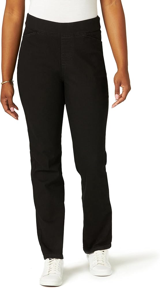 Chic Classic Collection Womens Easy-Fit Elastic-Waist Pant