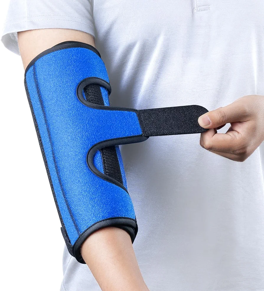 Cubital Tunnel Elbow Splint, Ulnar Nerve Night Brace, for Women & Men, Arm Elbow Splint Support for Left and Right, Built-in 3 Support Plates -S/M