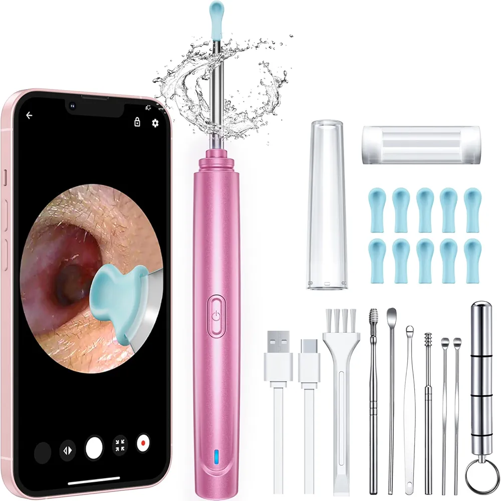 Ear Wax Removal Tool Camera, 1296P HD Camera and 6 LED Lights, Ear Cleaner with Camera, 1296P HD Camera and 6 LED Lights, Ear Cleaning kit, Ear Wax Removal Kit