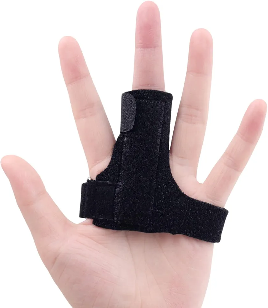 Hilph Trigger Finger Splint, Finger splints for Thumb, Index, Middle, Ring and Pinky, Finger Support Brace for Tendonitis, Stiffness, Curved, Bent, Fit for Left Or Right Hand, 1 Pair (Long Version)