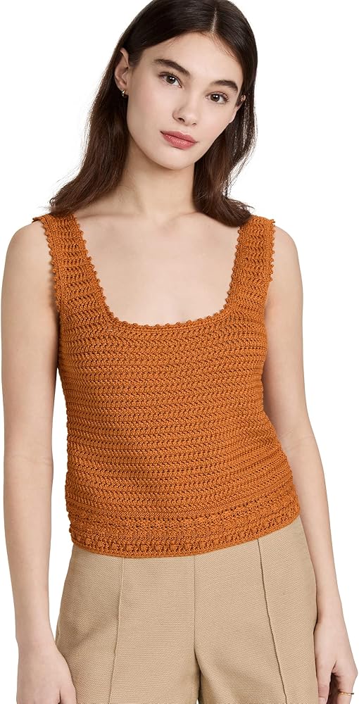 Vince Women's Crochet Square Tank