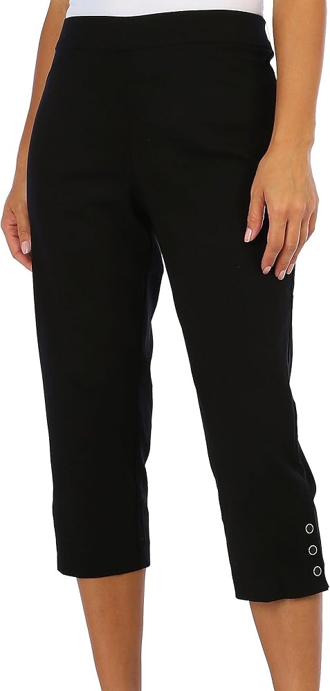 Counterparts Petite 21 in. Solid Crop Rivet Capris