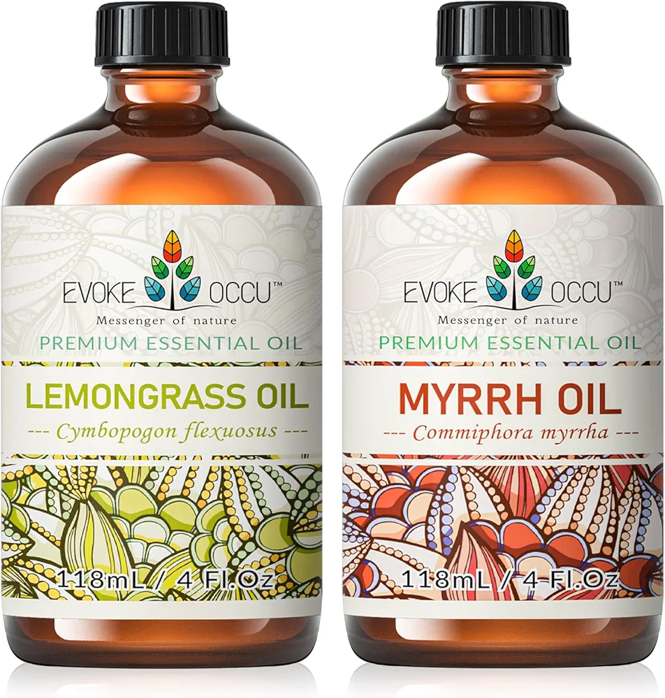 EVOKE OCCU lemongrass Essential Oil and Myrrh Essential Oil - 4 Fl Oz