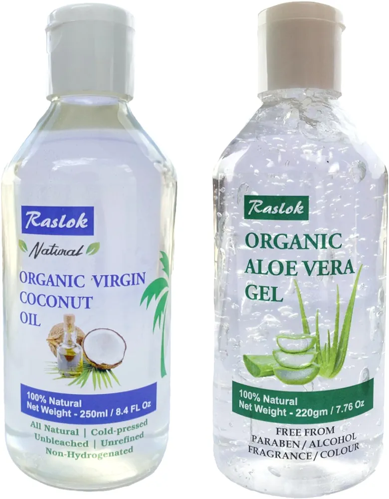 Aloe Vera gel and Coconut Oil