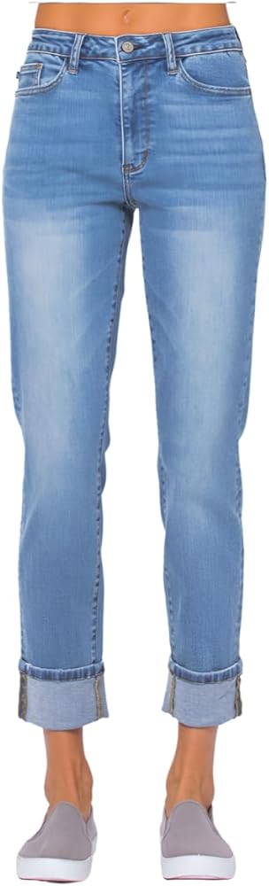 Judy Blue High Rise Cuffed Hem Vintage Boyfriend Jeans