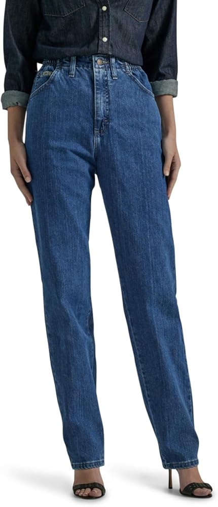 Lee Women's Relaxed Fit Side Elastic Tapered-Leg Jean