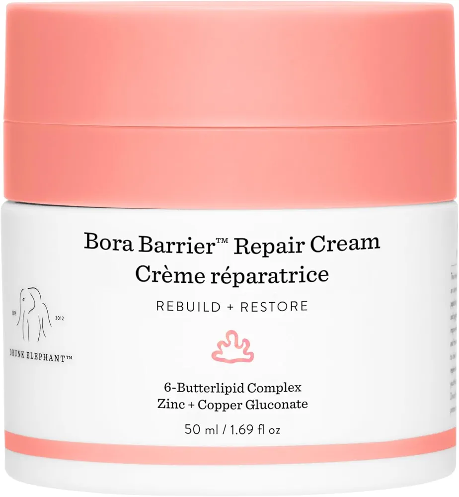 Drunk Elephant Bora Barrier Repair Cream - 50 ml - Delivers Reparative, Clinically Proven 24-Hour Moisture - Free of Essential Oils, Silicones, and Fragrances - Cruelty Free