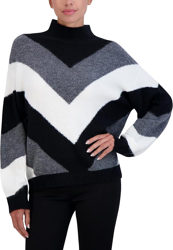 BCBGMAXAZRIA Women's Sweater with Dolman Sleeves and Turtleneck