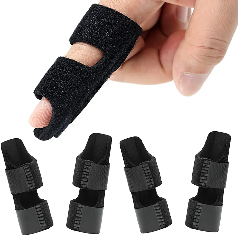 4 Pcs Trigger Finger Splints/Brace for Knuckle Immobilization,Broken Protector and Straightening Arthritis Relief,Pain Relief,Fits Index,Middle Ring