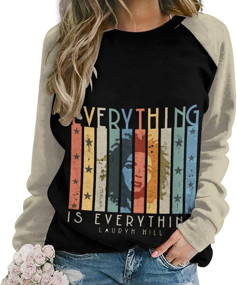 Women's Casual Hoodies Sweatshirts Loose Fit Comfy Crewneck Pullover Tops