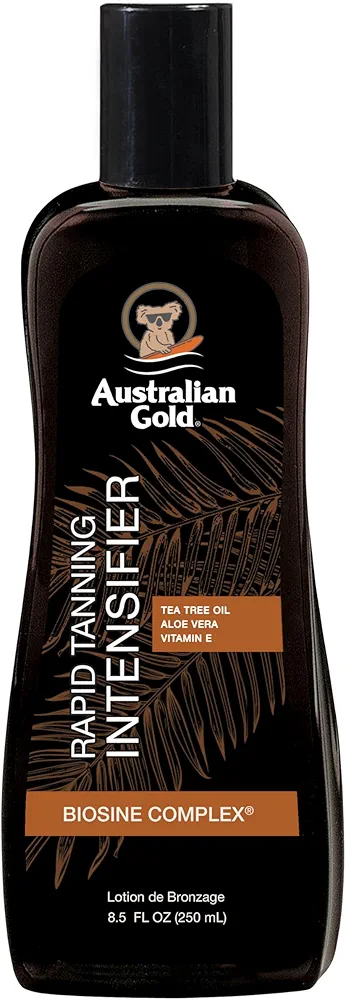 Australian Gold Rapid Tanning Intensifier Lotion, 8.5 Fl Oz | With Tea Tree Oil and Aloe Vera | Vitamin E