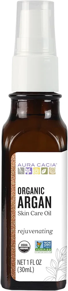 Aura Cacia Organic Skin Care Oil, Argan, 1-Fluid Ounce