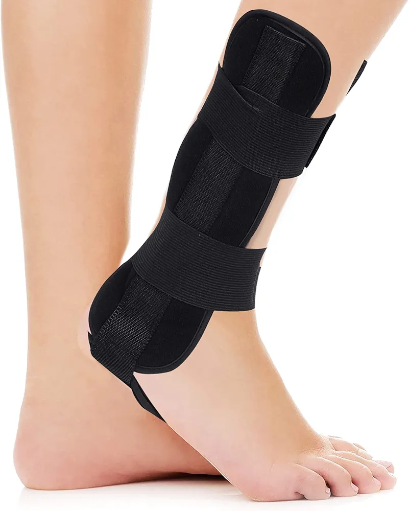 Foot Drop Orthosis, Adjustable Ankle Brace Support Brace Stabilizer, Correction Splint for Sprain and Arthritis Recovery (M)