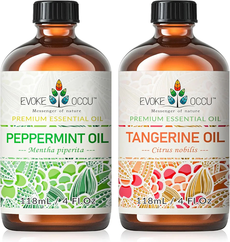 EVOKE OCCU Peppermint Essential Oil and Tangerine Essential Oil - 4 Fl Oz