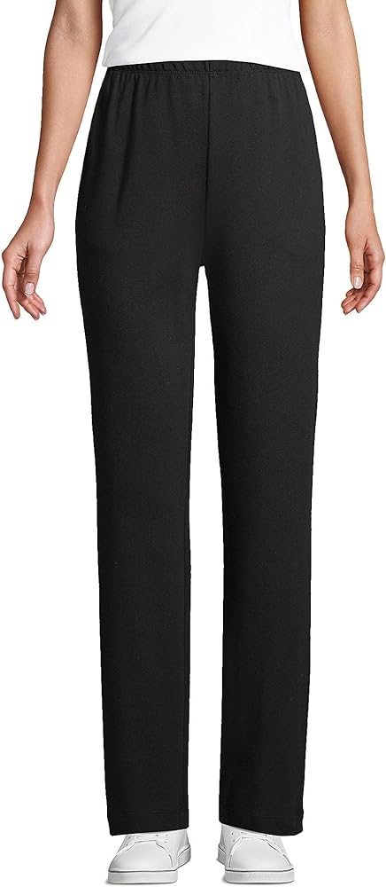 Lands' End Lands End Womens Sport Knit High Rise Pull On Pants