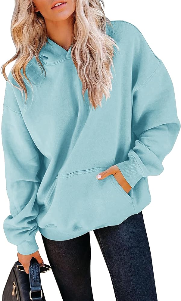 TICTICMIMI Women's Hoodies Sweatshirts Cute Long Sleeve Tops Loose Fleece Pullover Shirts with Pocket