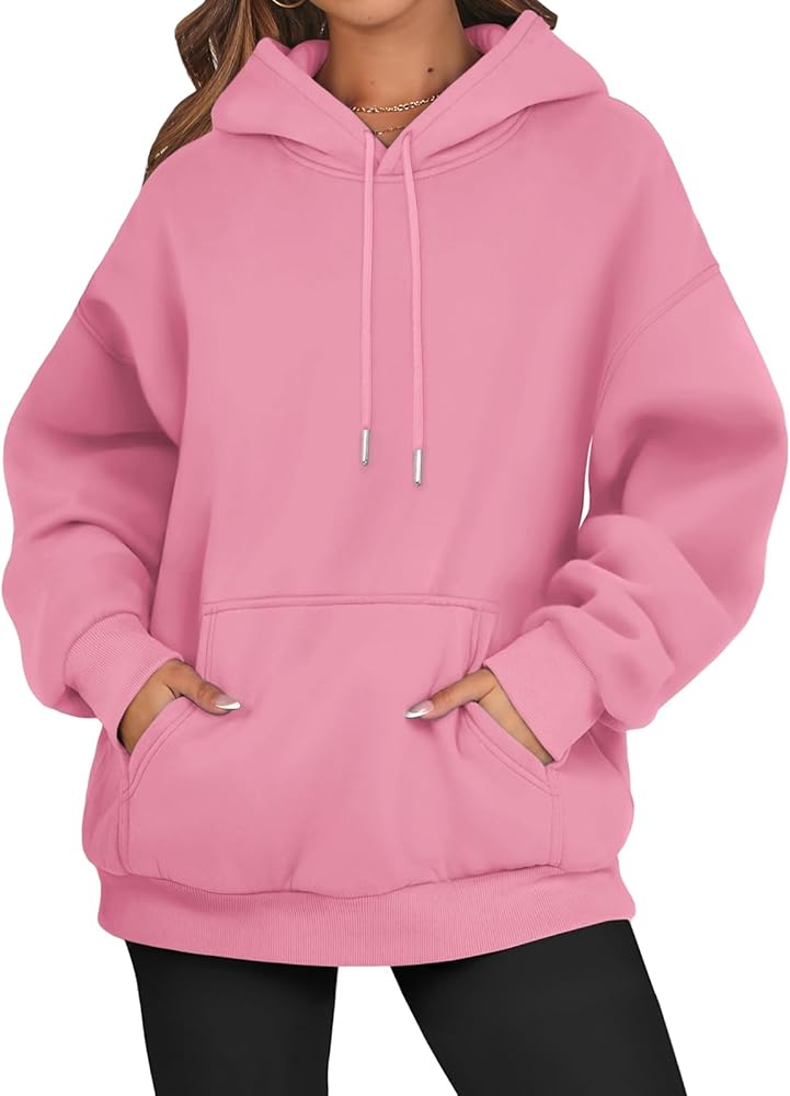 ATHMILE Womens Oversized Hoodies Fleece Sweatshirts Y2K Casual Long Sleeve Pullover Fall Clothes with Pocket and Drawstring