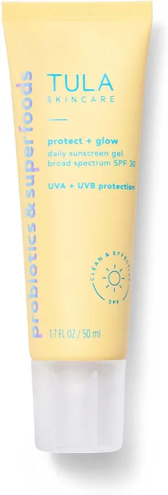 TULA Daily SPF 30 Sunscreen Gel - Broad Spectrum, Non-Greasy, Reef-Safe with Blue Light & Pollution Protection