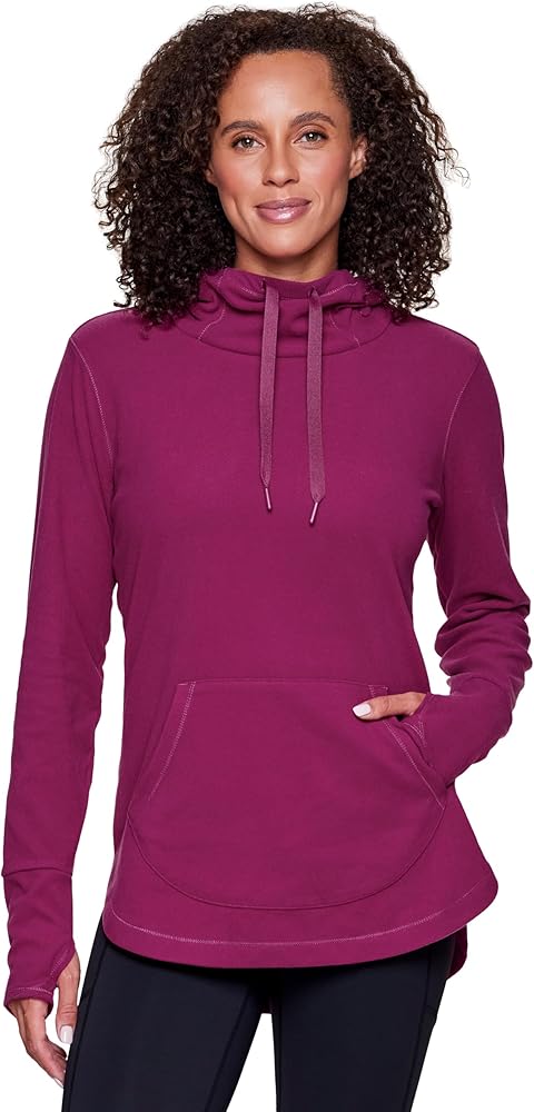 RBX Active Women's Fashion Yoga Lightweight Long Sleeve Pullover Hoodie Top