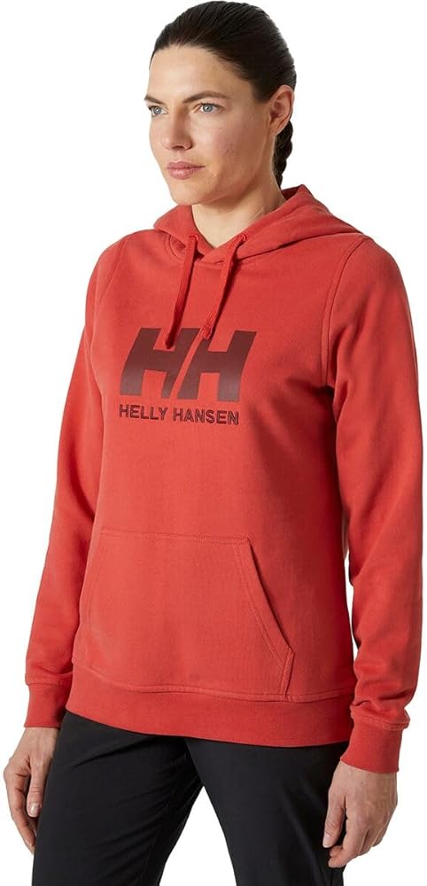 Helly-Hansen Women's HH Logo Hoodie, 101 Poppy Red, X-Large